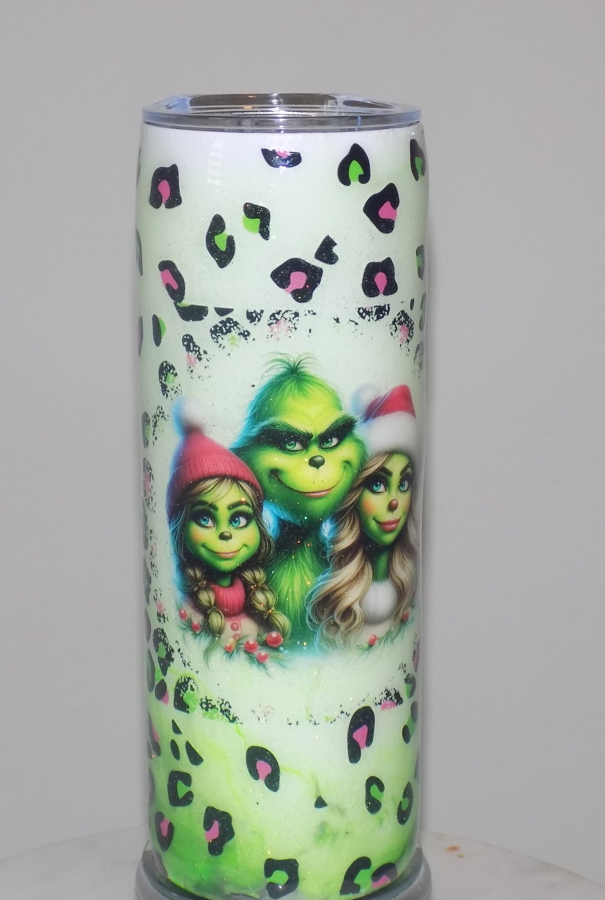 20 oz Green Leopard Man