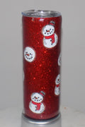 20 oz Red Snowman