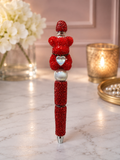 Red Teddy Bear beaded pen
