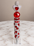 Red heart inspired pen