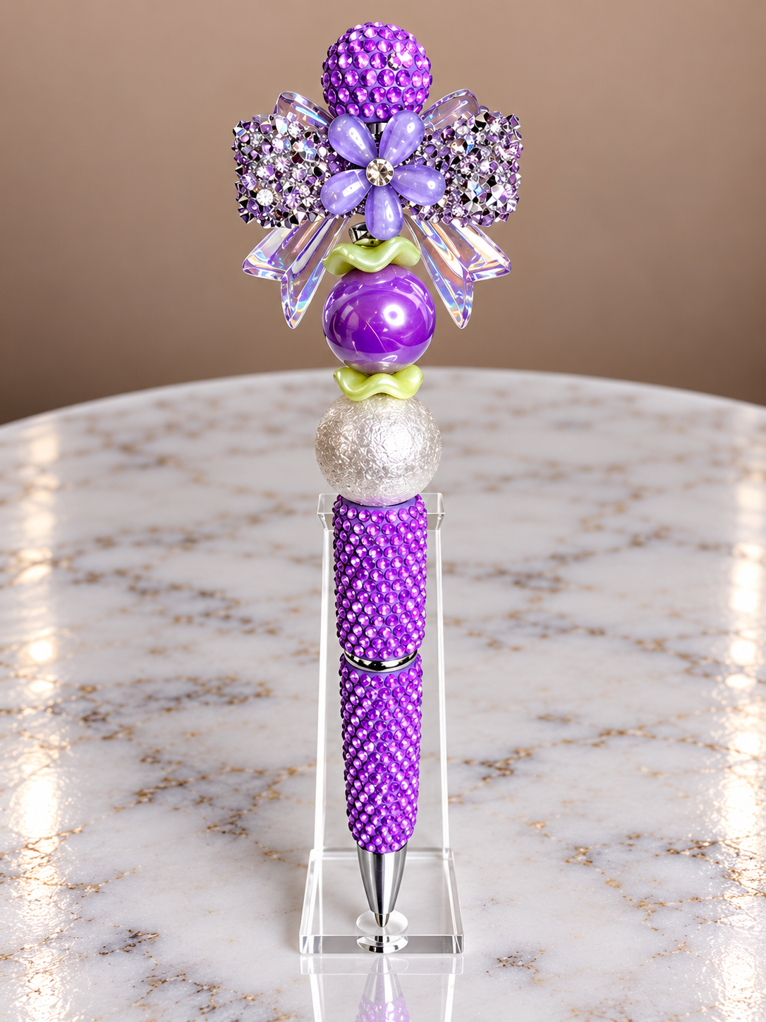 Neon Purple beaded pen