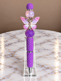 Neon Purple pen with pink butterfly