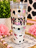 40oz Cow Mom Lava Tumbler
